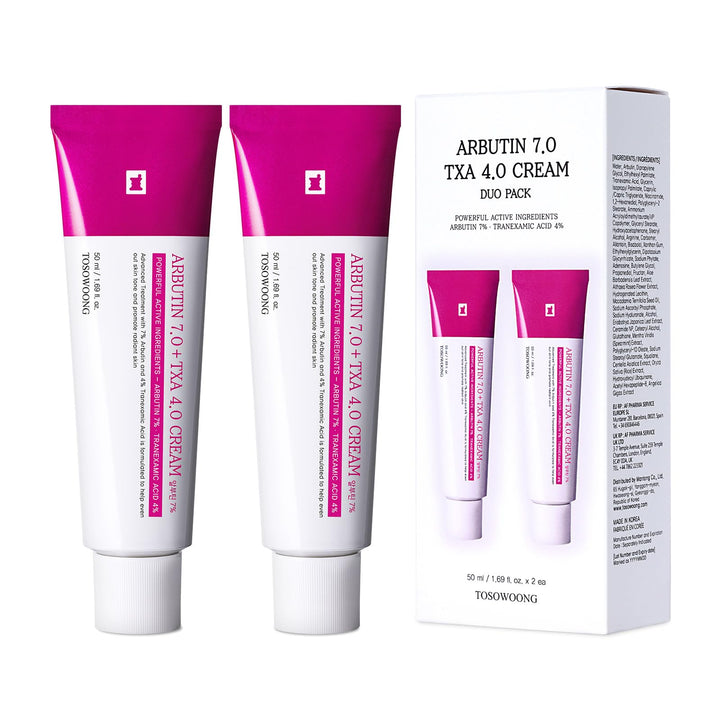 TOSOWOONG front packaging showing dual 50ml bottles and product benefits