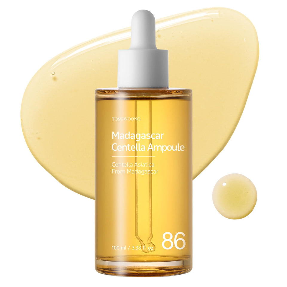 TOSOWOONG front packaging showing calming ampoule benefits