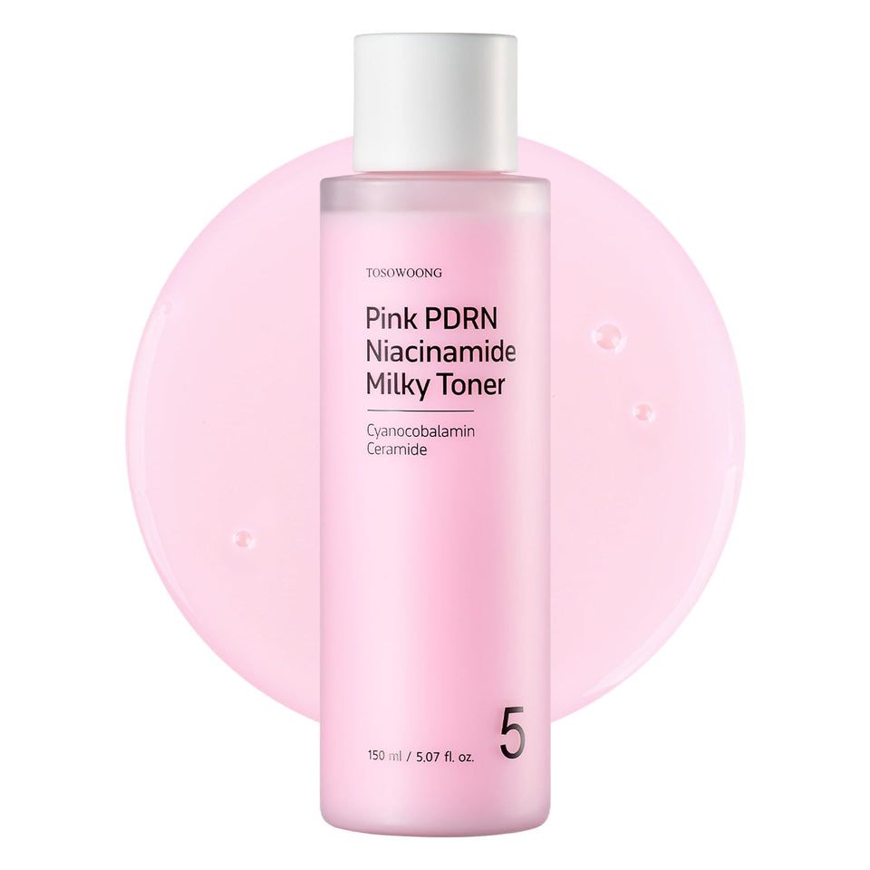TOSOWOONG front packaging showing pink milky toner for brightening