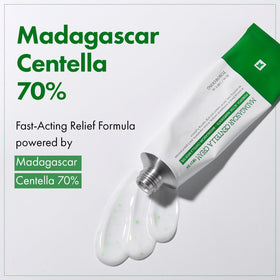 TOSOWOONG ingredient label closeup highlighting 70% Madagascar Centella
