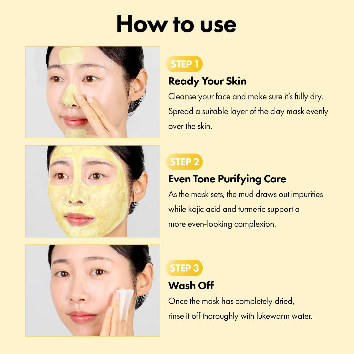 TOSOWOONG label close-up listing kojic acid and turmeric benefits