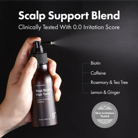 TOSOWOONG label ingredients list emphasizing botanical extracts and biotin