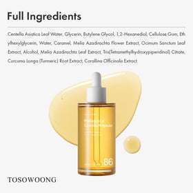 TOSOWOONG ampoule on bathroom shelf suggesting daily routine use