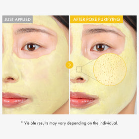 TOSOWOONG mask applied on cheek demonstrating quick cooling effect