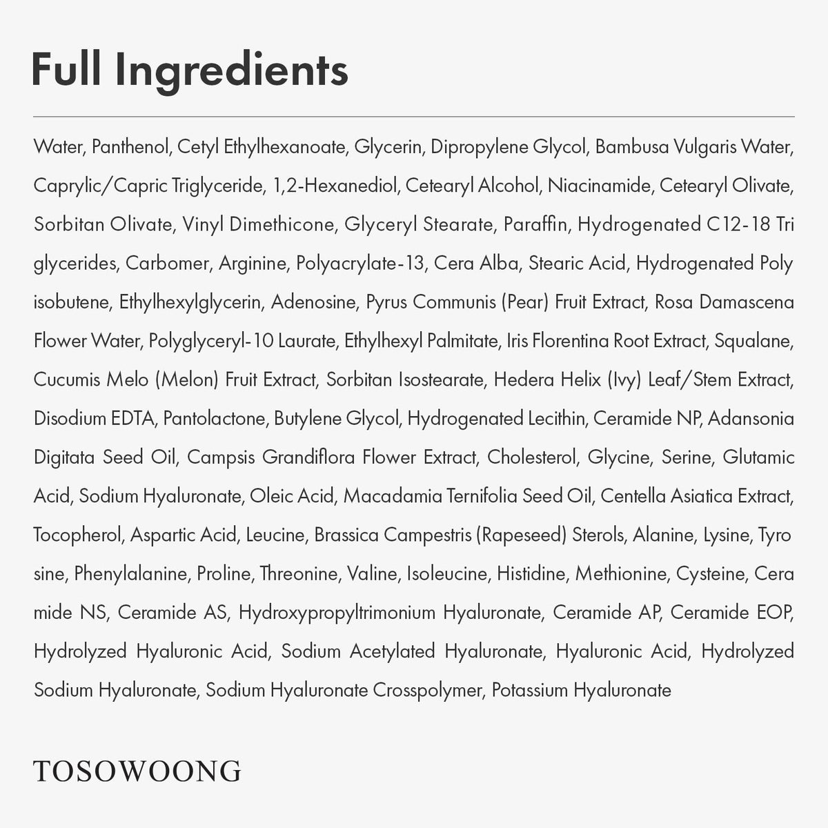 TOSOWOONG jar on bathroom counter in routine setting conveying daily barrier care