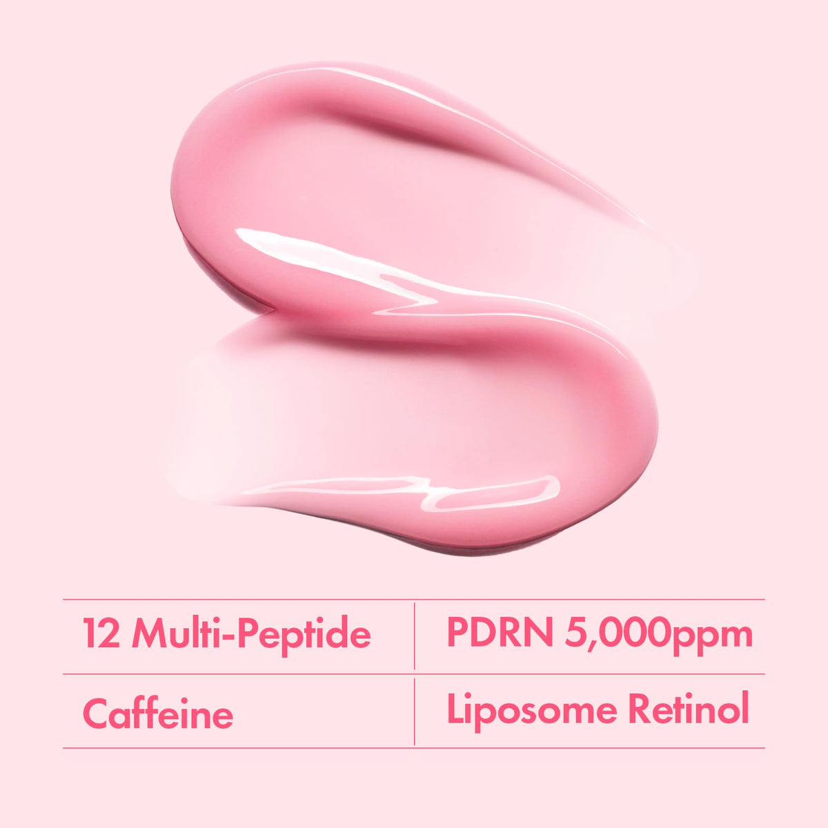 TOSOWOONG ingredients label detail highlighting PDRN and peptides for potency benefit
