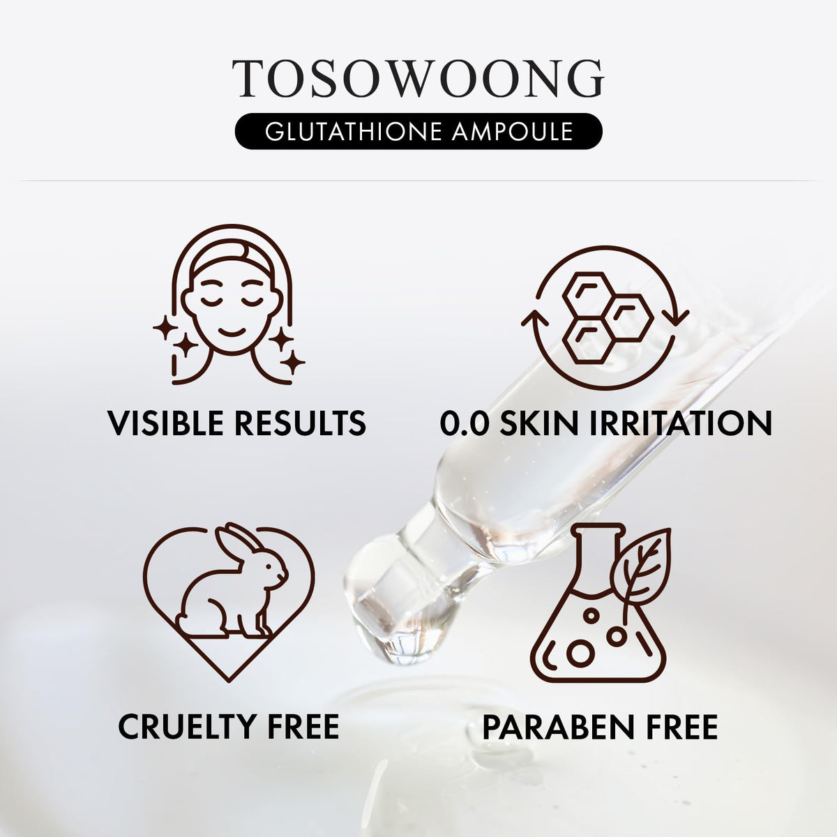 TOSOWOONG bottle next to ruler showing 2.02 fl oz size advantage