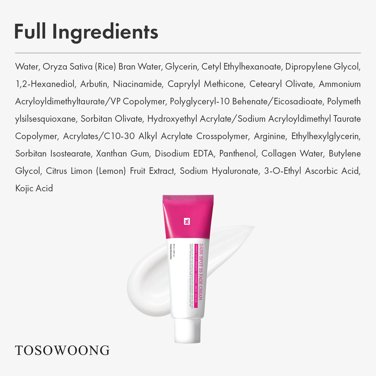 TOSOWOONG size comparison in hand showing 50ml compact size and travel-friendly benefit