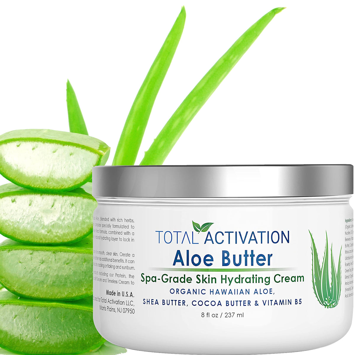 Total Activation front jar showing clean packaging and benefit of lasting hydration