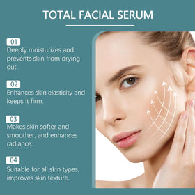 Total Package Serum on bathroom shelf suggesting daily skincare ritual