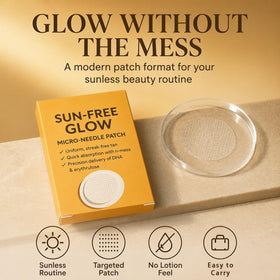 Total ReliefSun Purevlab patch applied on arm for discreet tanning