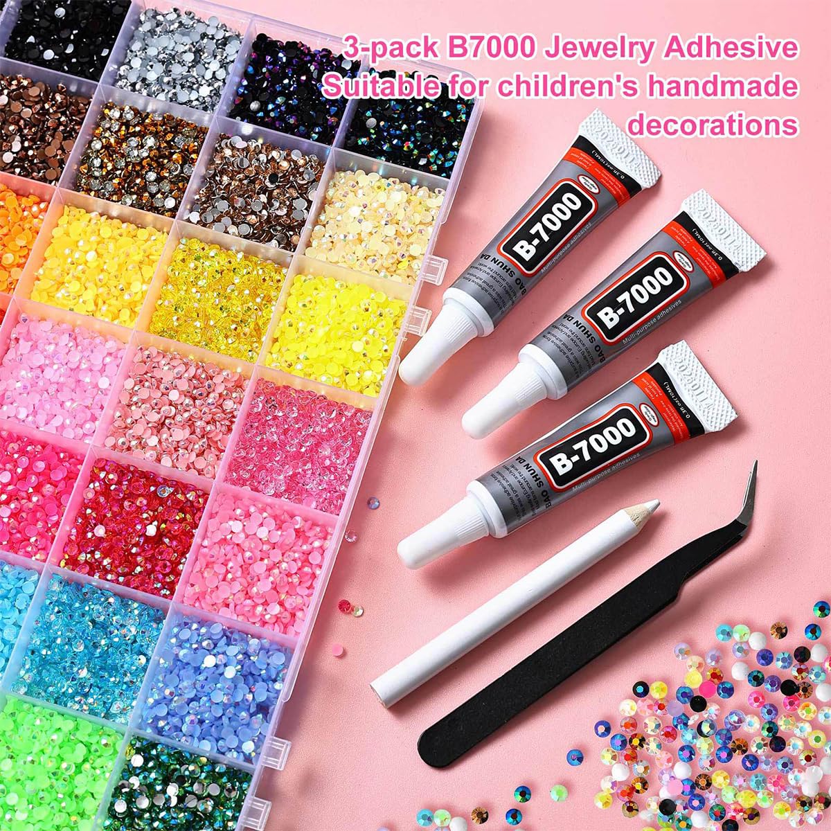 Tototoo three B7000 glue tubes with precision tips for neat application