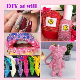 Tototoo 3mm rhinestone beside coin illustrating compact size and scale