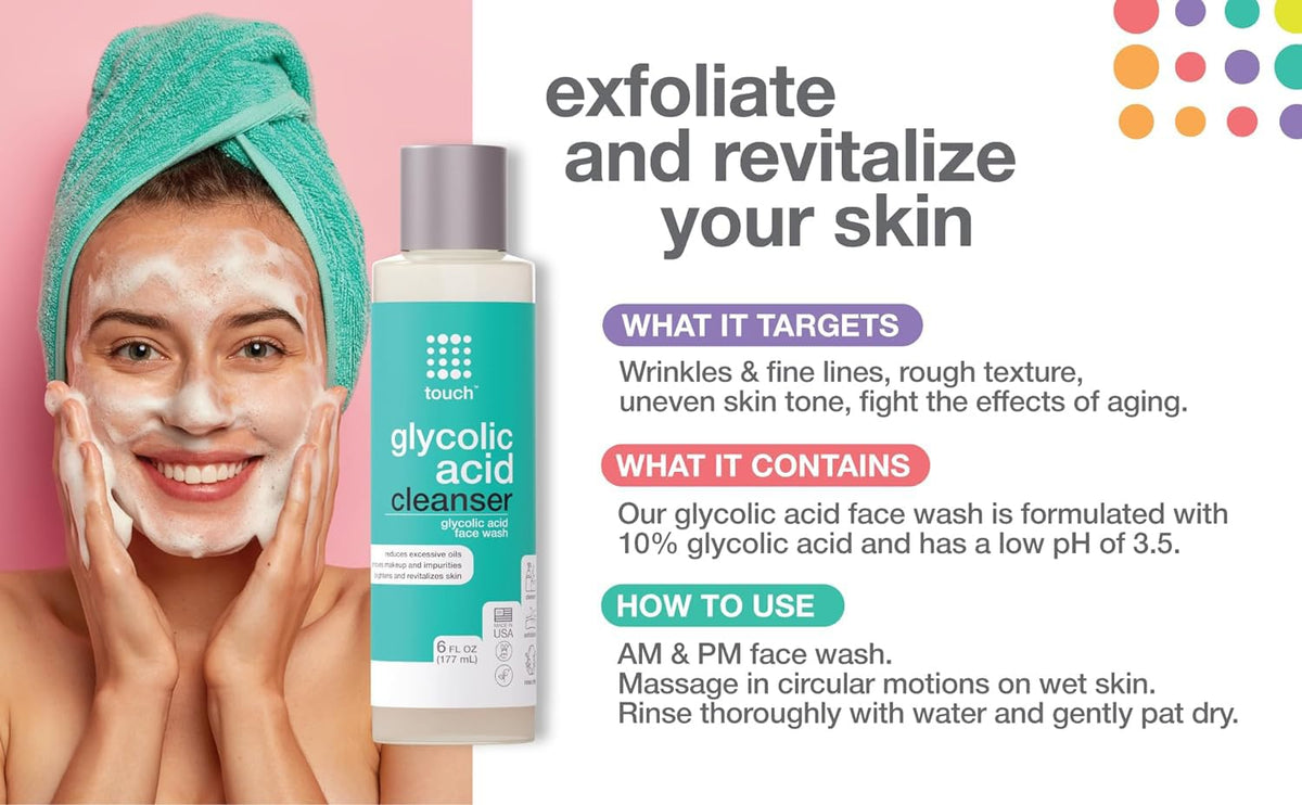TOUCH foaming lather closeup showing mild foam and effective cleansing benefit