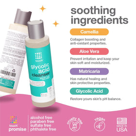 TOUCH gel texture on hand demonstrating gentle consistency and easy application benefit