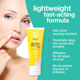 TOUCH clear gel texture close-up showing lightweight absorption