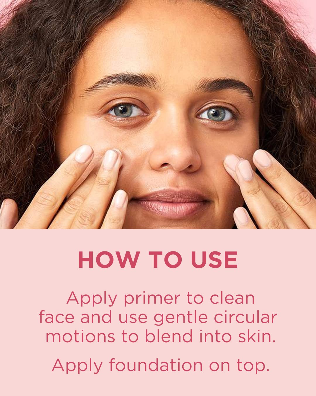 TOUCH IN SOL primer placed on bathroom counter in lifestyle scene for everyday routine benefit