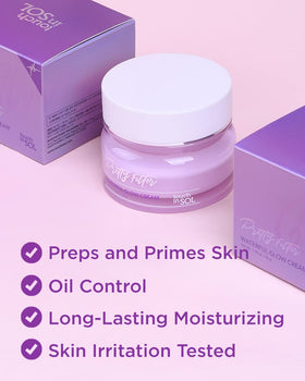 Touch In Sol dispensing cream onto hand demonstrating smooth spreadability and quick absorption