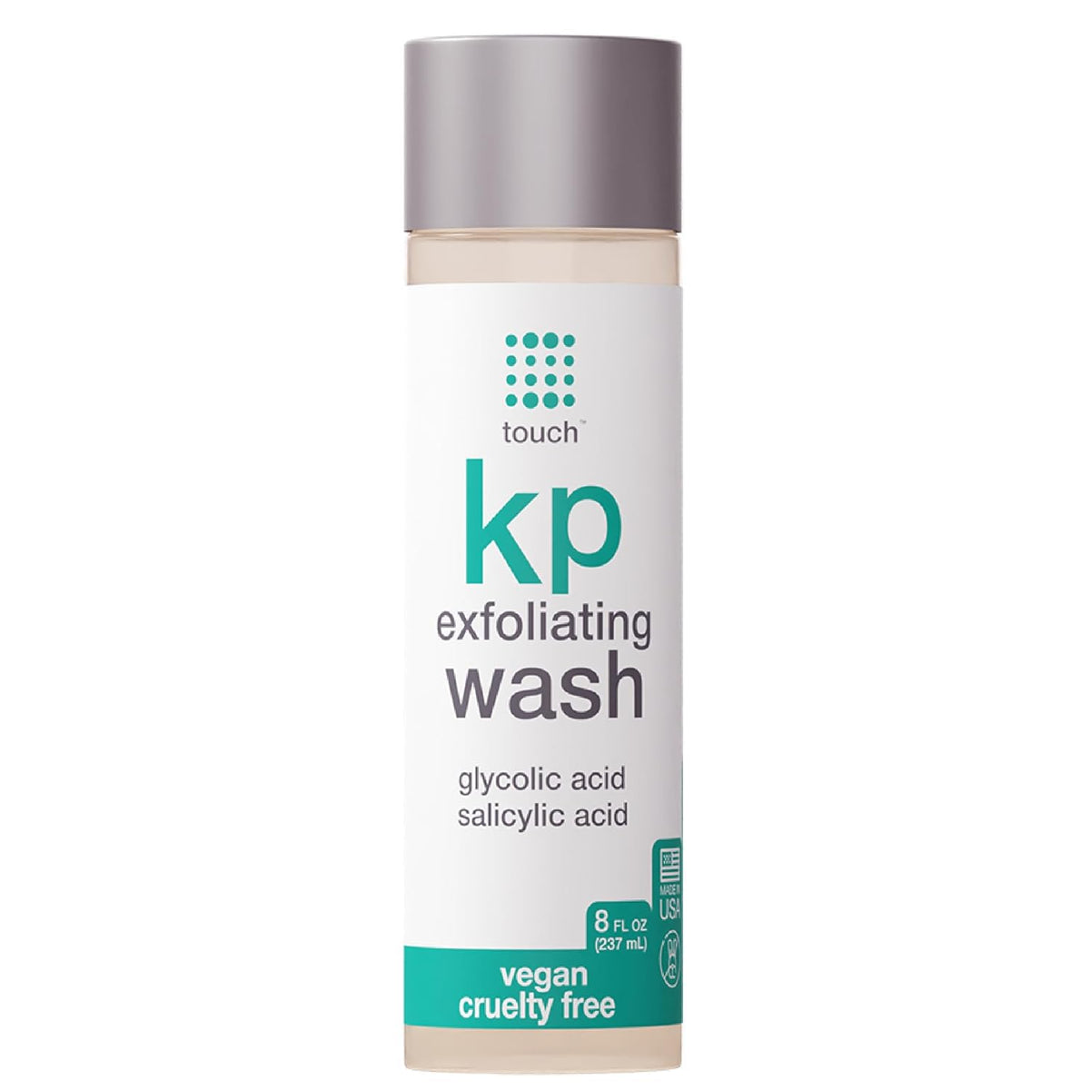 TOUCH front bottle photo showing product for smoothing KP