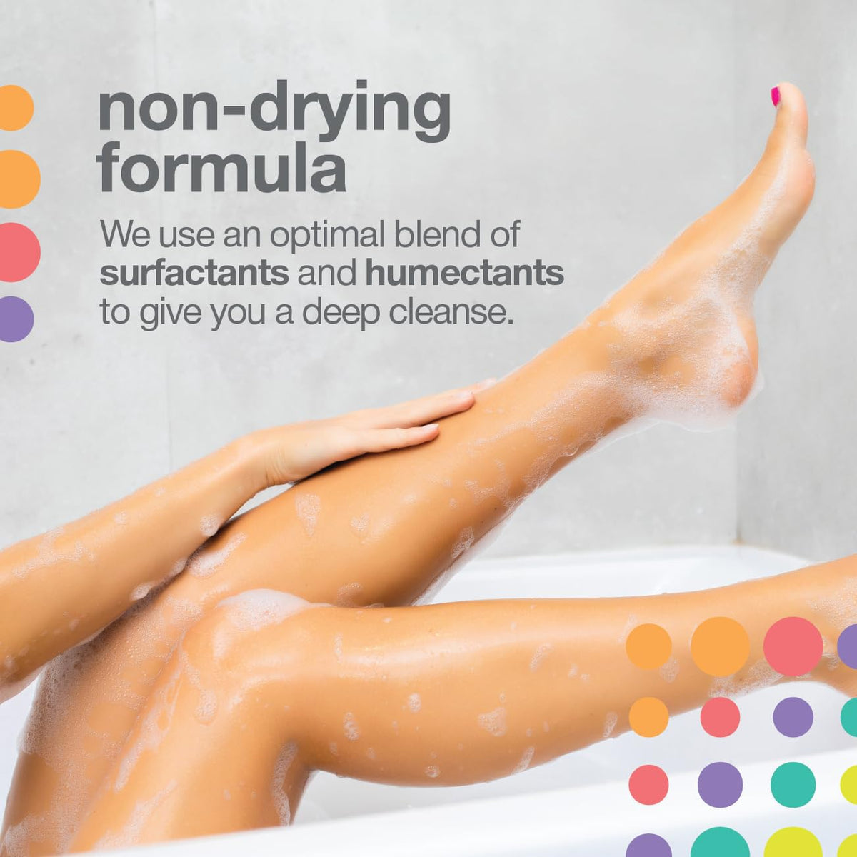 TOUCH in-shower scene demonstrating use on bumpy skin