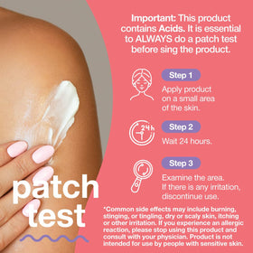 TOUCH radiance cream next to ingredient bottles showing active complex benefits