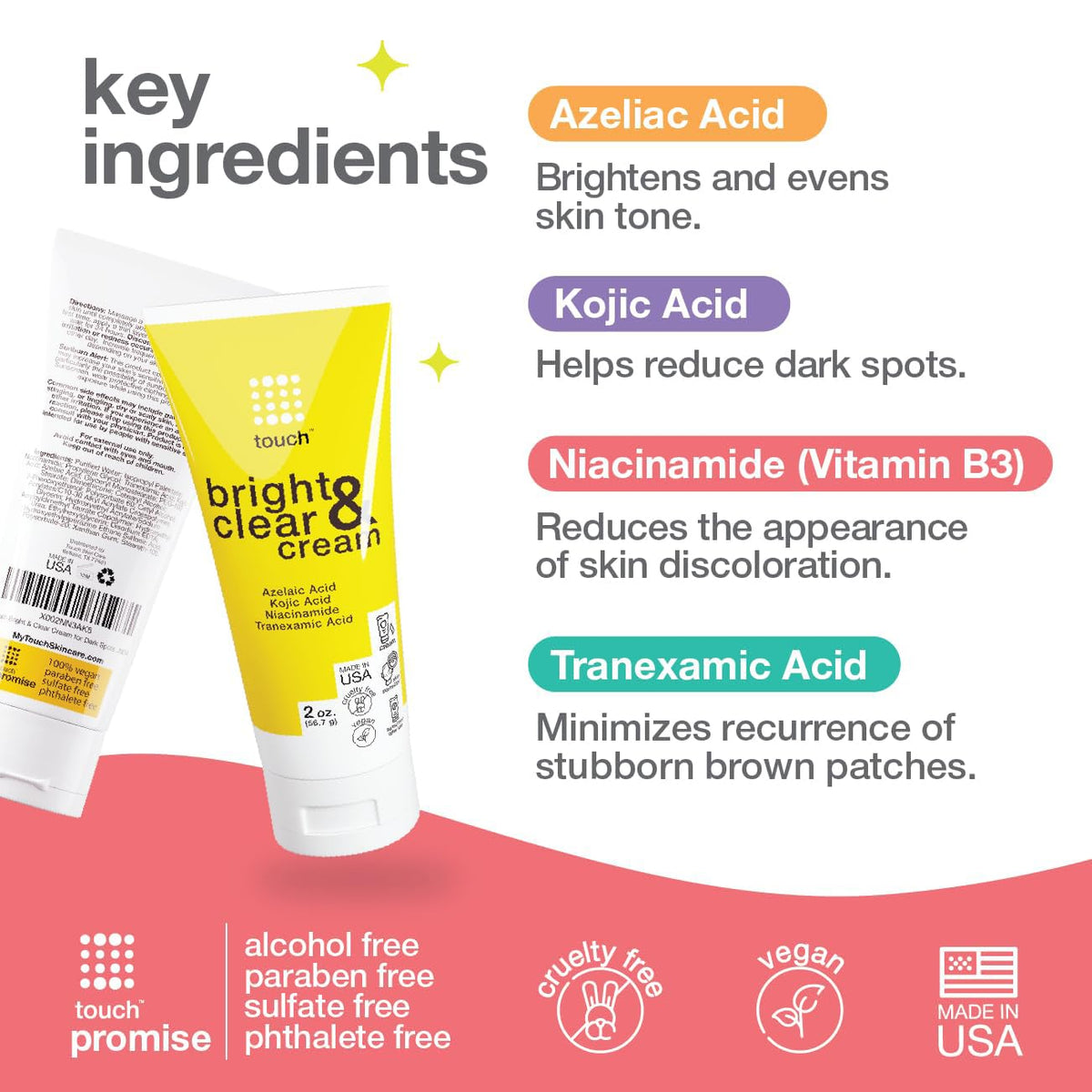 TOUCH radiance cream pump dispensing product for precise application benefit