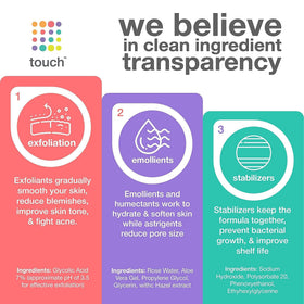TOUCH in bathroom setting demonstrating daily routine and prep benefit