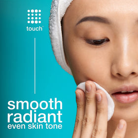 TOUCH before and after skin texture comparison showing smoother skin