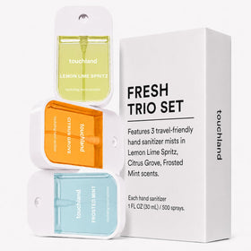 Touchland Citrus Grove bottle side label highlighting scent and travel-ready size