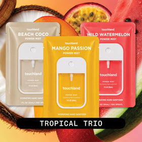 Touchland Mango Passion spray close-up nozzle, quick application benefit