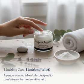 Toups and Co label detail highlighting minimal ingredients and transparency