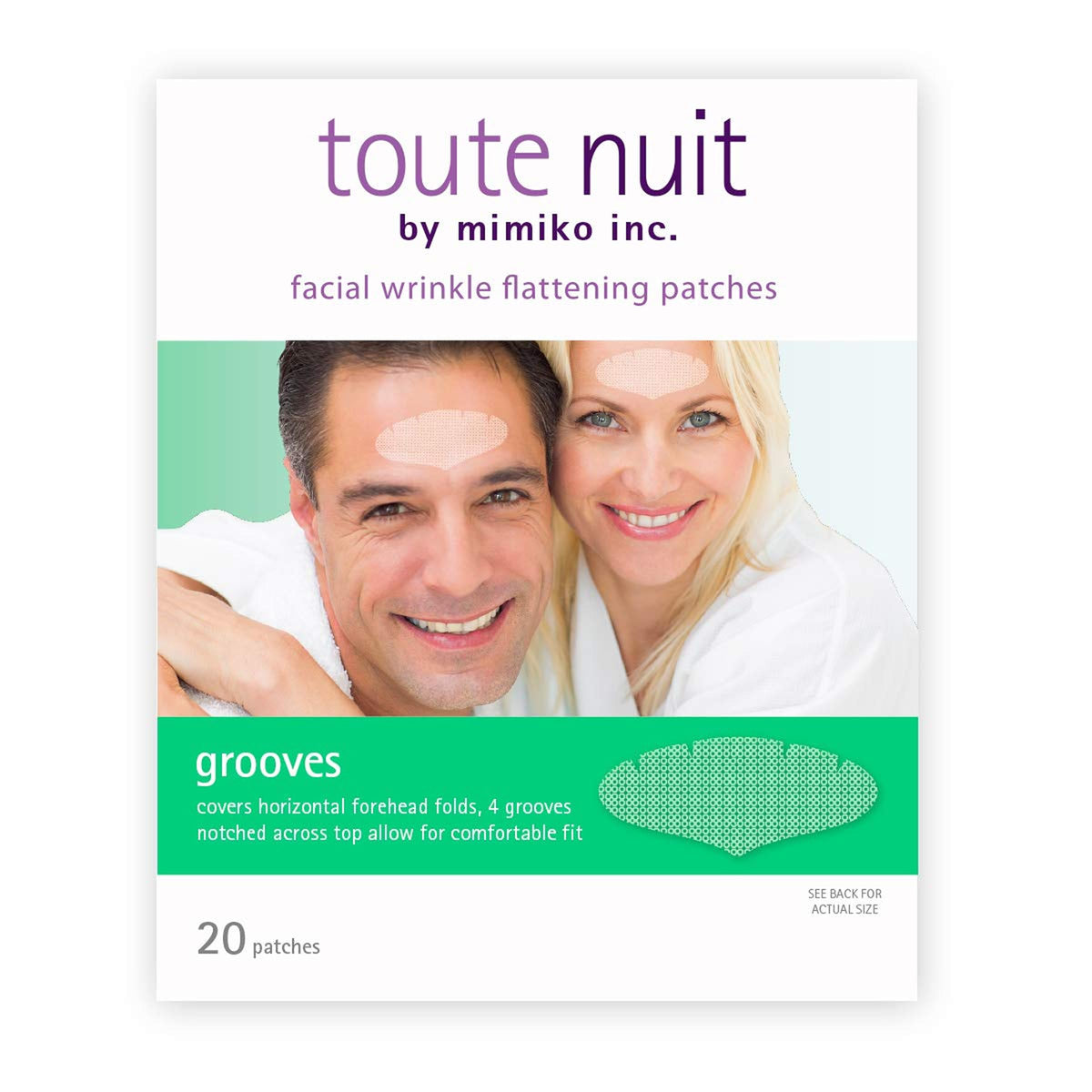 Toute Nuit close-up of patch texture highlighting gentle adhesion
