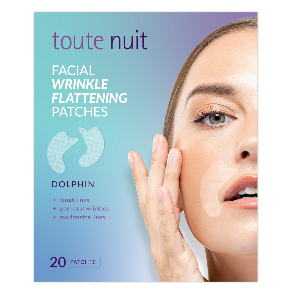 Toute Nuit dolphin front packaging showing product count and clear benefits
