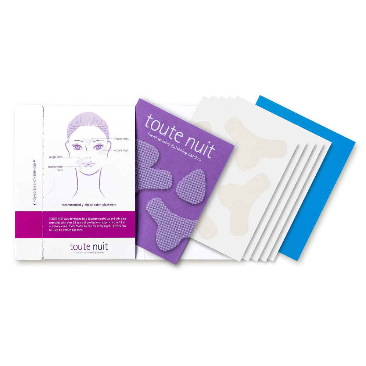 Toute Nuit patch positioned around mouth showing smoothing of perioral lines