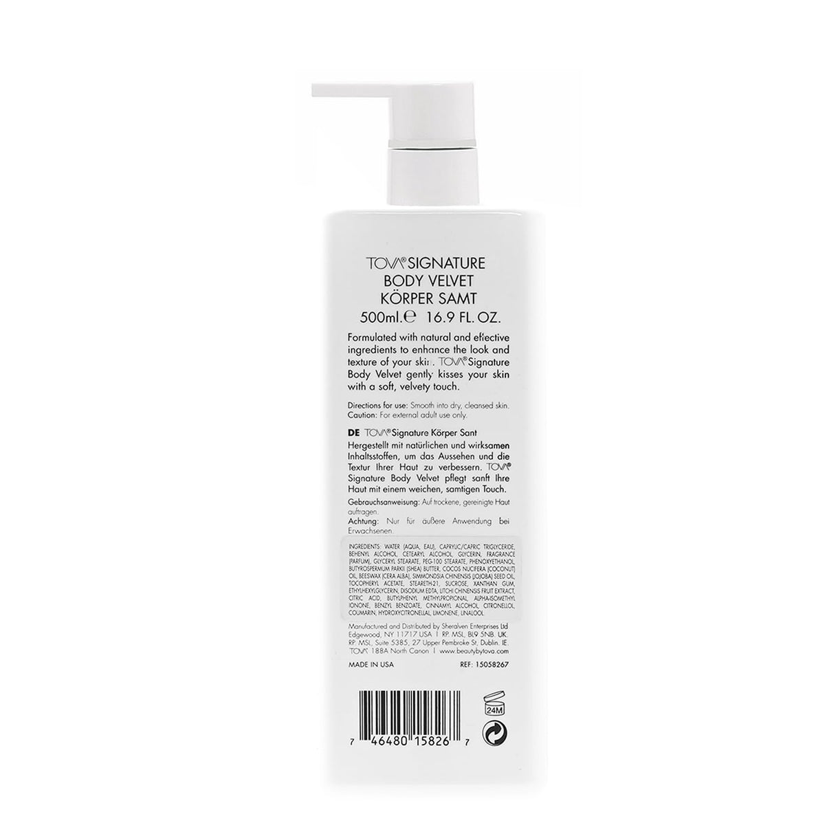 Tova lotion being applied to forearm, illustrating fast absorption and softness