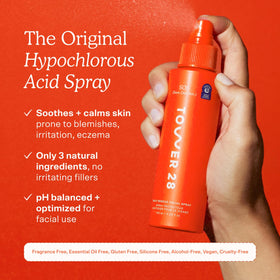 Tower 28 label close-up displays product name and pH-balanced ingredient details clearly