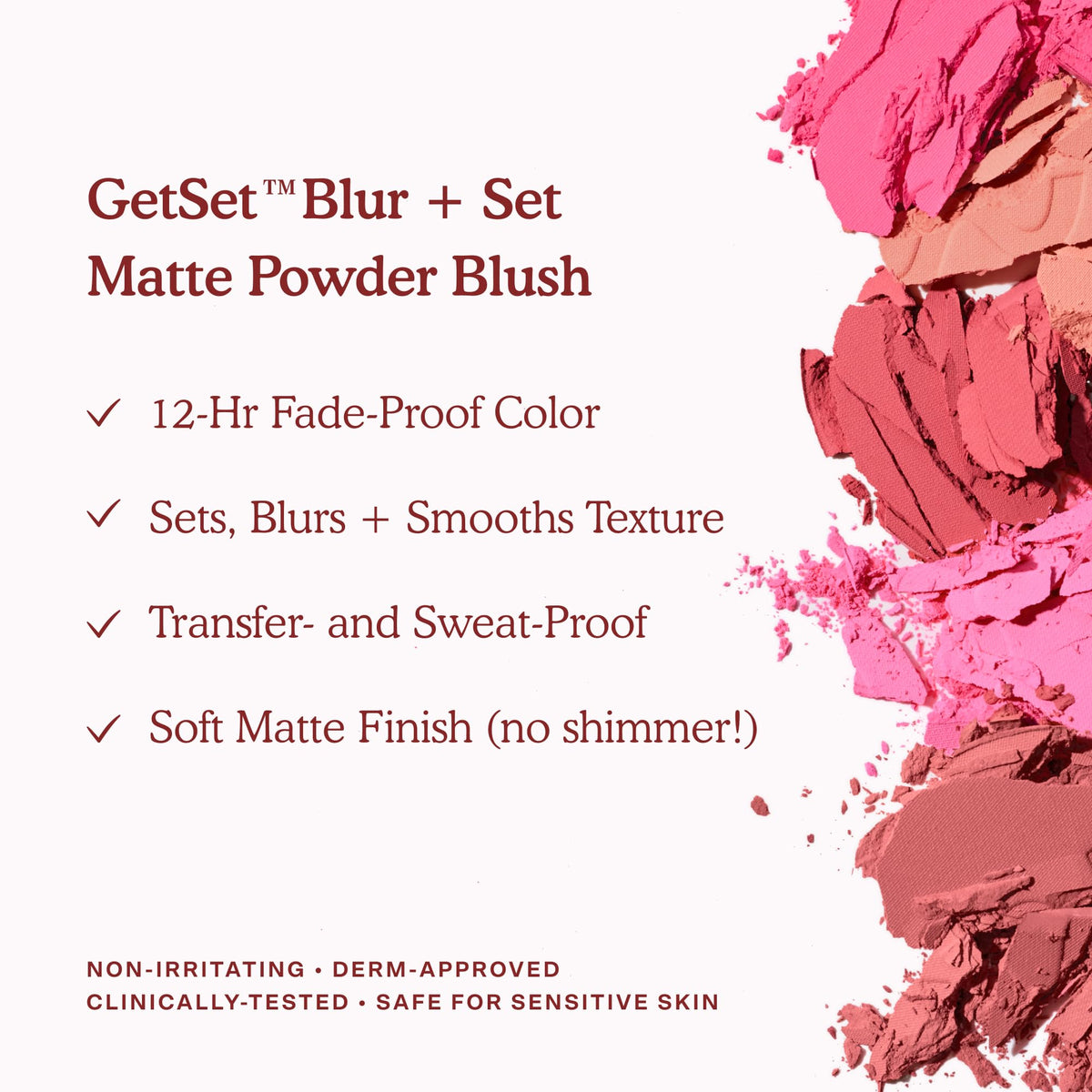 Tower 28 GetSet close-up of powder finish demonstrating blurred pores and matte effect