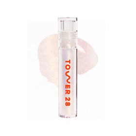 Tower 28 front packaging displaying gloss tube and branding, clear visual appeal
