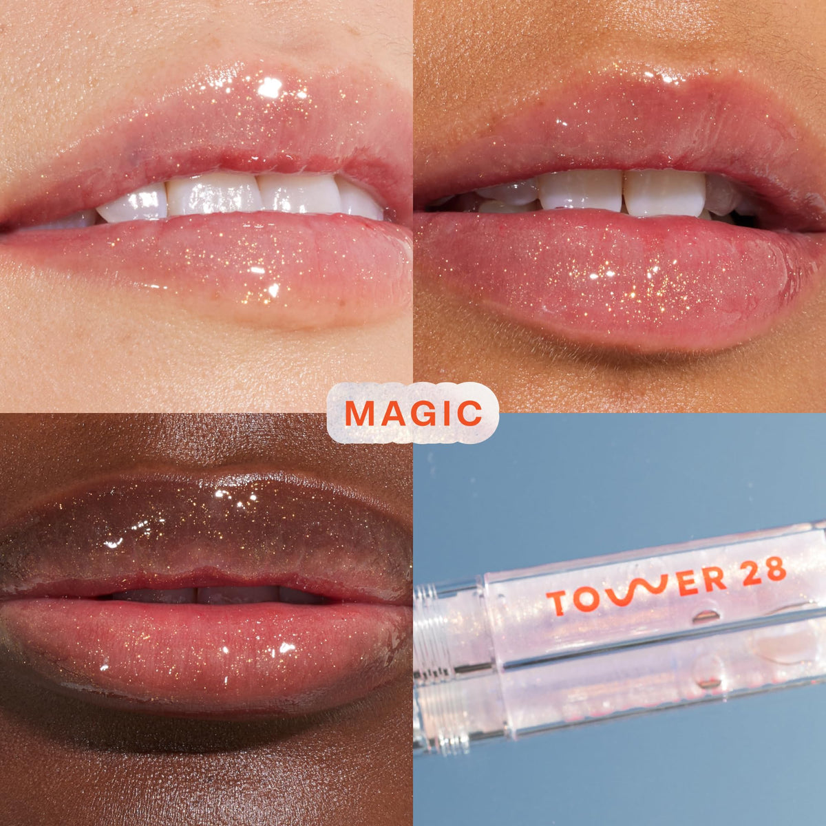 Tower 28 applicator wand close-up showing smooth doe-foot for precise application