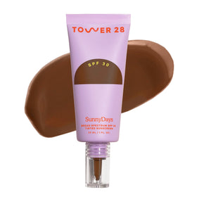 Tower 28 SunnyDays front packaging showing shade 60 deep neutral, easy identification benefit