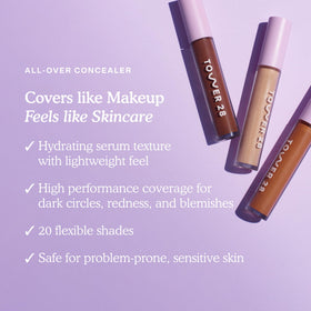 Tower 28 applicator close-up with serum texture visible, demonstrates smooth glide