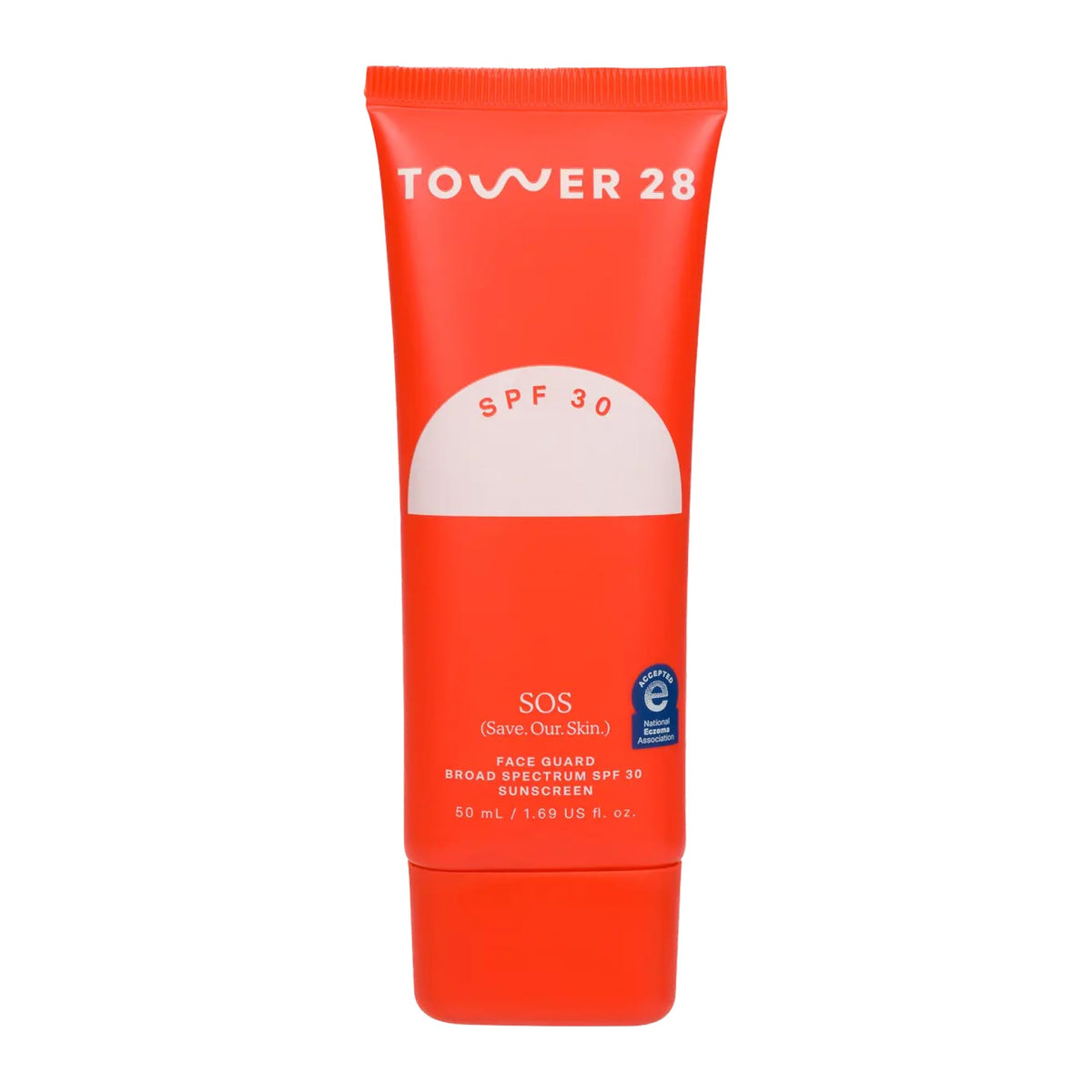 Tower 28 front packaging of FaceGuard SPF 30 showing tube and branding for daily protection