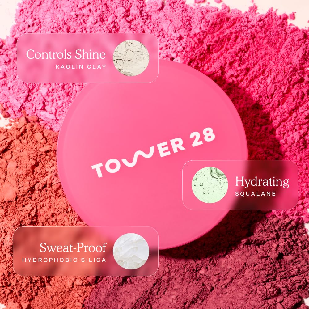 Tower 28 size comparison next to coin illustrating compact travel-friendly design