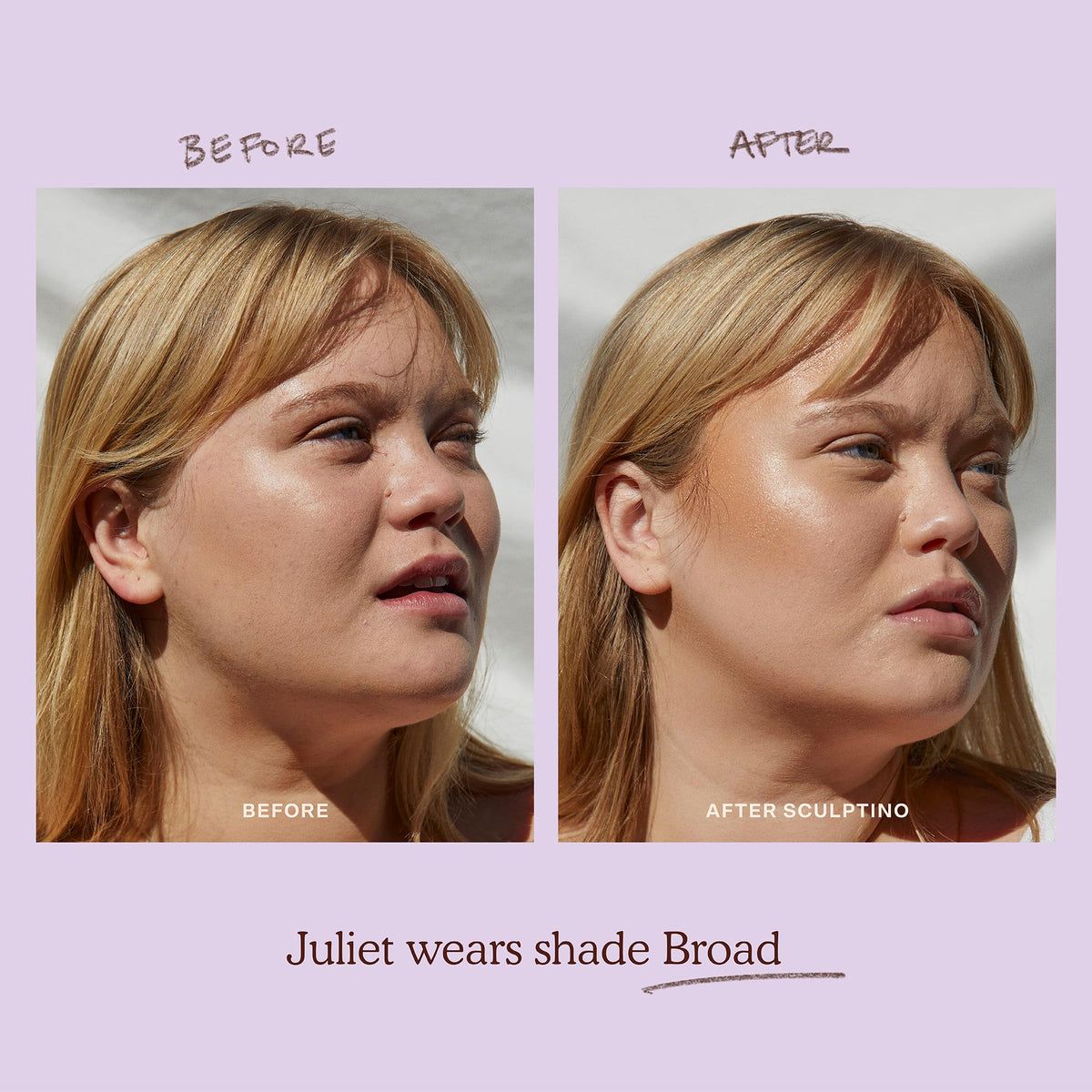 Tower 28 jawline closeup blended for seamless sculpting and definition
