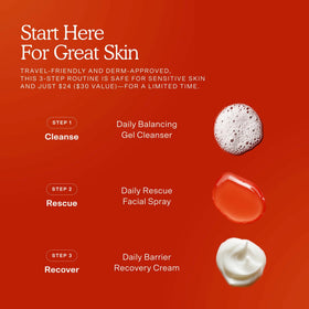 Tower 28 minis inside a purse illustrating portable, on-the-go skincare