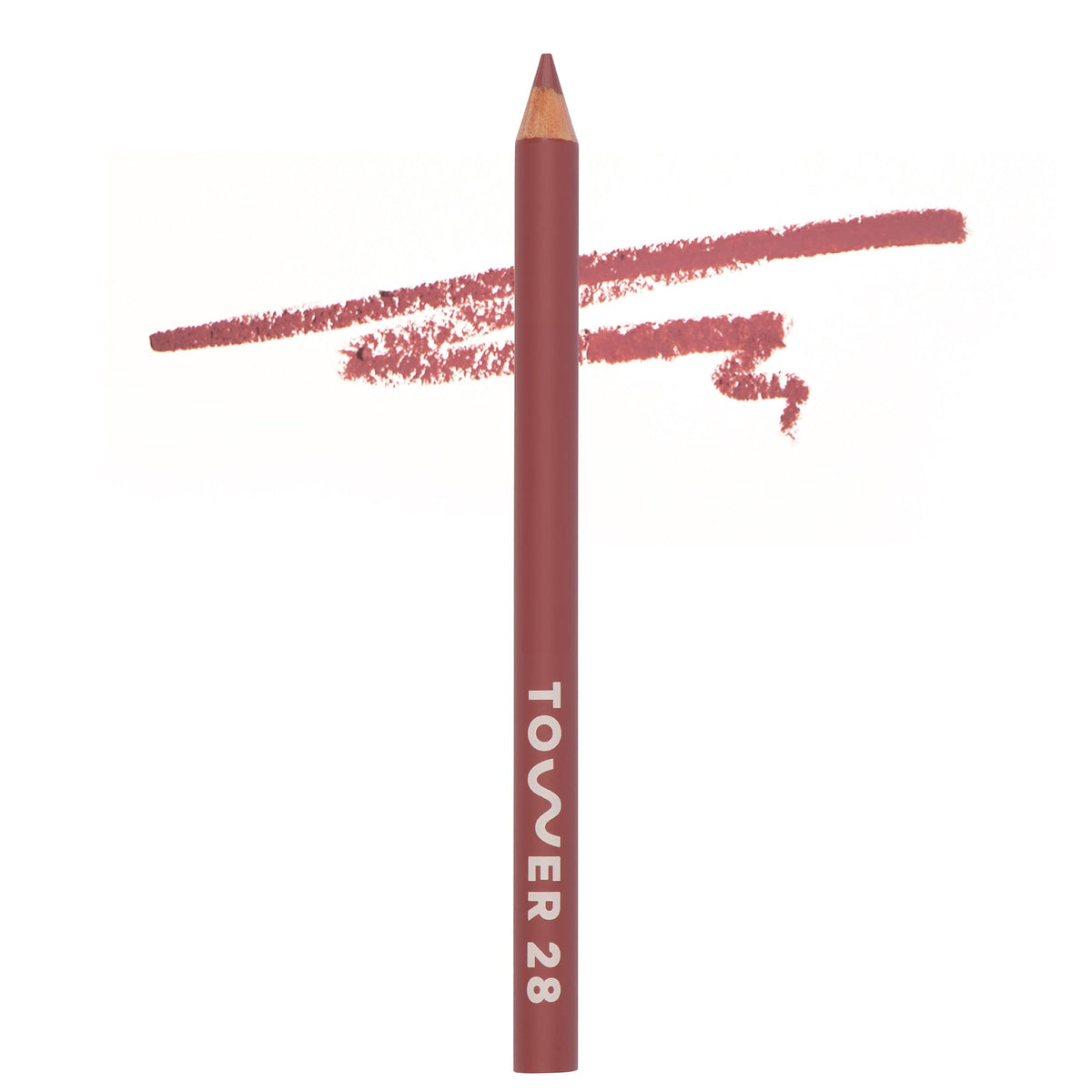 Tower 28 OneLiner front packaging showing muted mauve shade and benefit