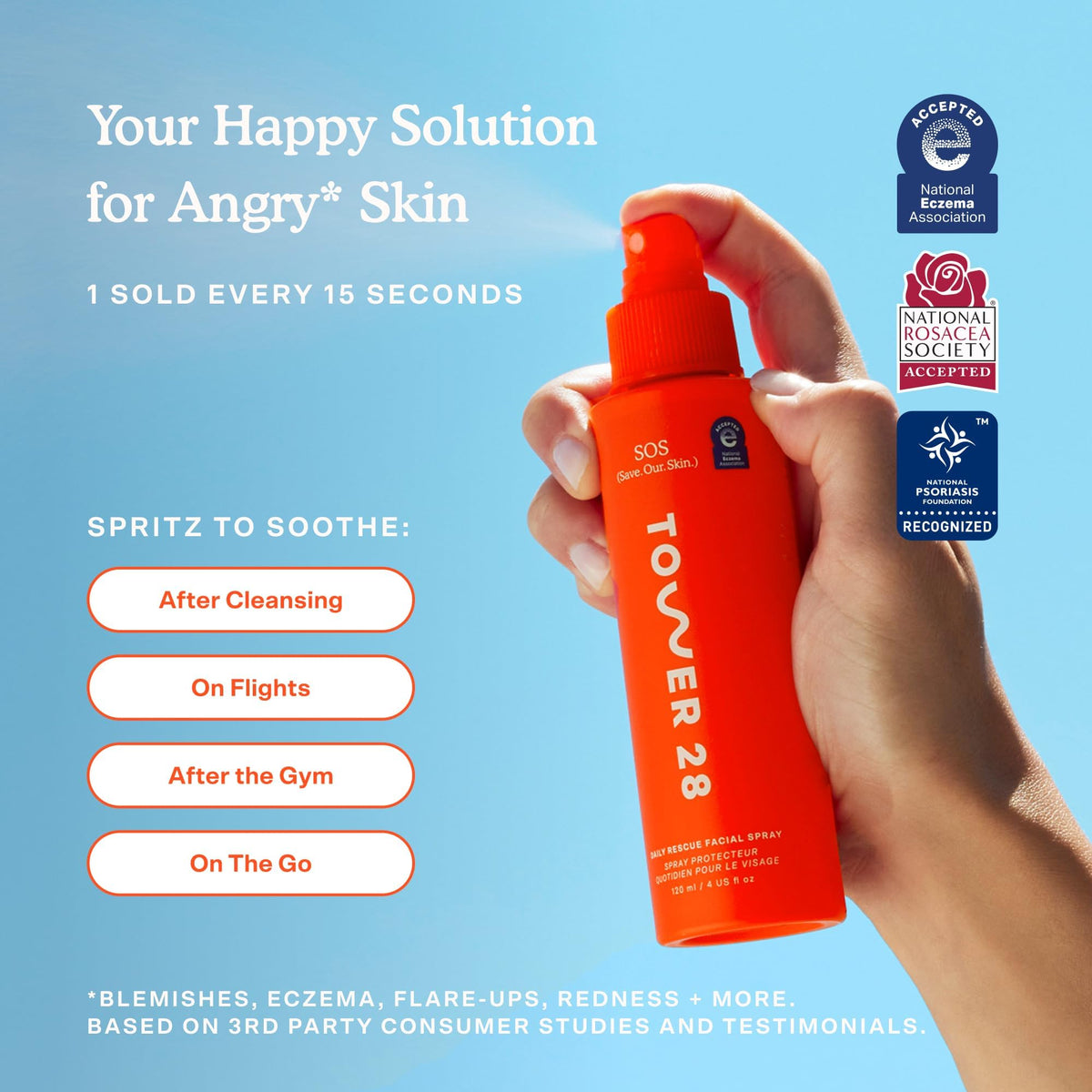 Tower 28 mist used after workout to refresh skin and reduce irritation