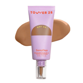 Tower 28 SunnyDays front packaging showing SPF 30 and tinted moisturizer benefits