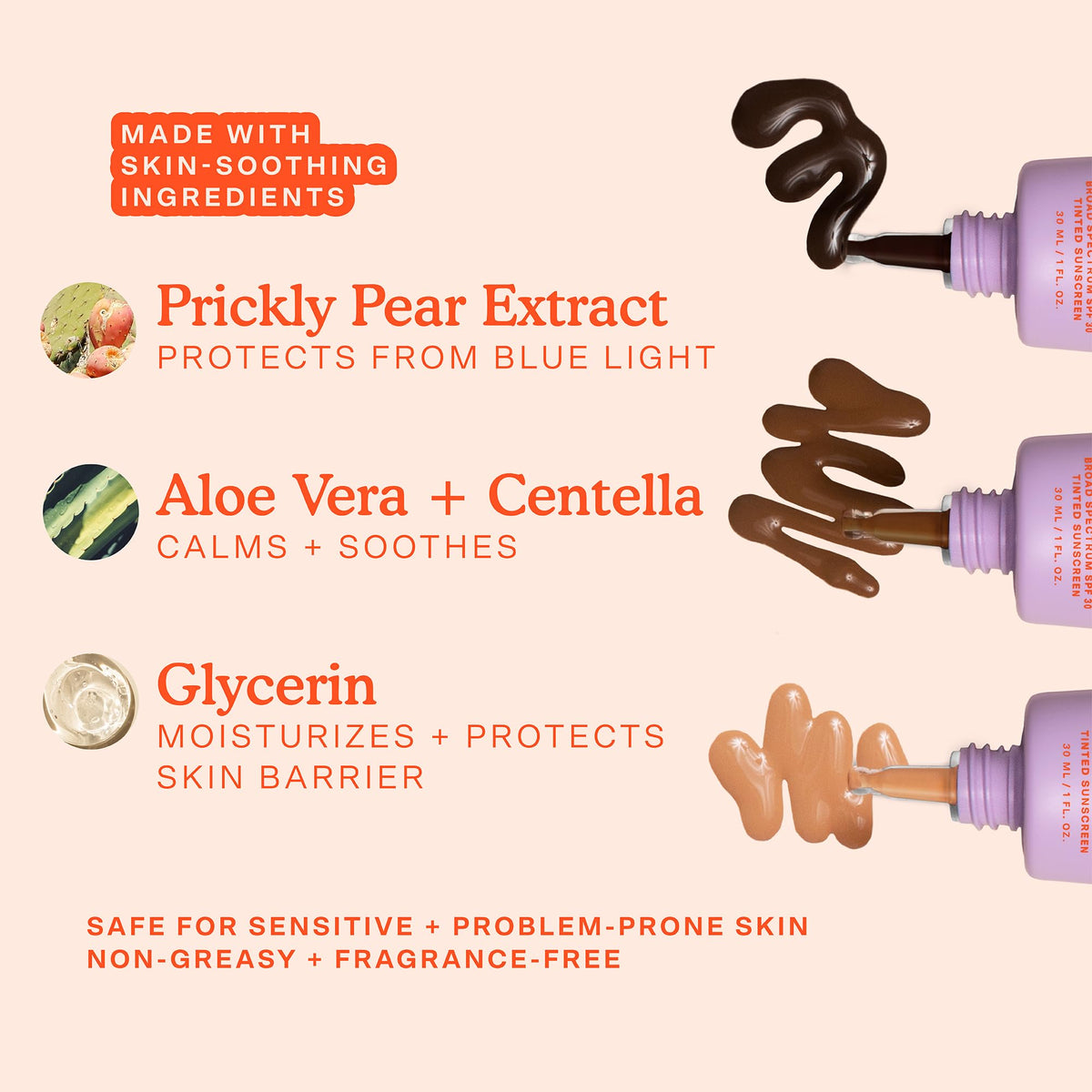 Tower 28 ingredient label close-up highlighting aloe and prickly pear benefits