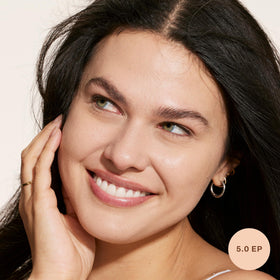 Tower 28 before and after under-eye swiped areas, shows brightening benefit